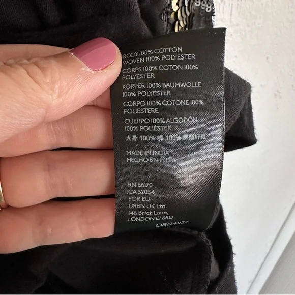 Anthropologie Sequined Top in Black - Picture 6 of 8